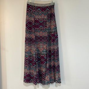 Vanessa Virginia maxi skirt. Size XS. Multi-colored, mostly purple.